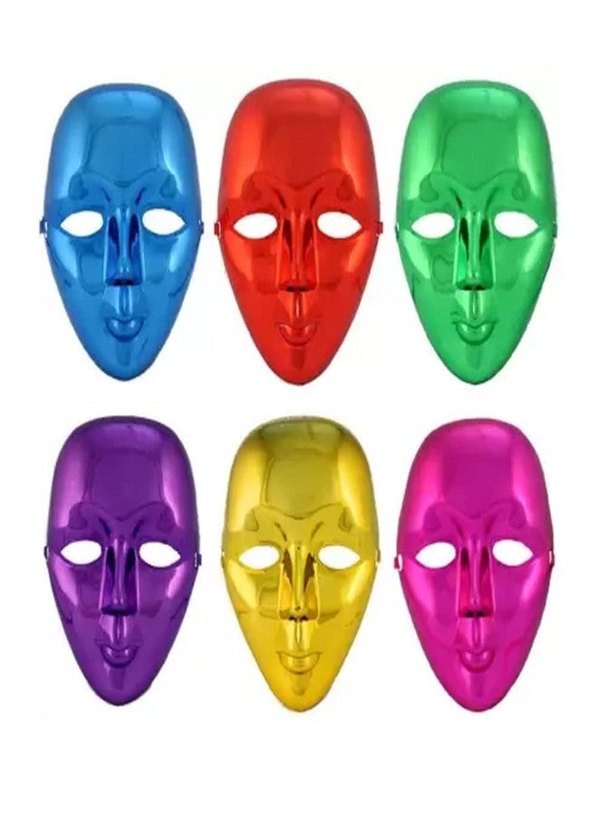 Krystle Masquerade Masks for Bachelor Party, Adult Party for Men and Women Masquerade Mask (Multicolour)-Pack of 06 - Image 1